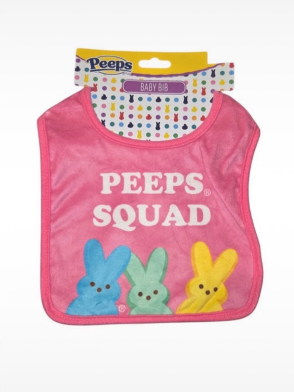 PEEPS SQUAD Baby Bib-Pink